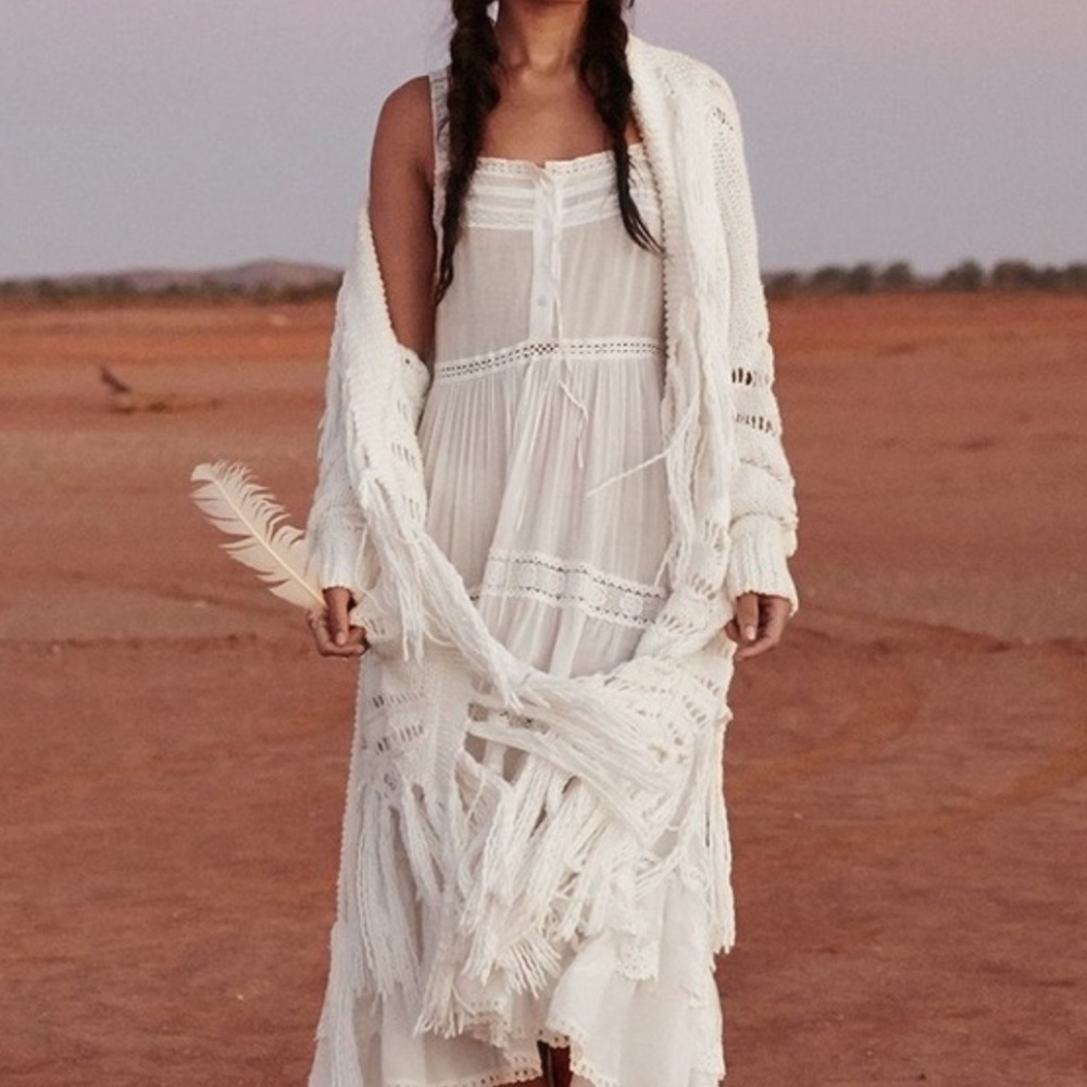 Spell Leah Hand Knit Cardigan OS